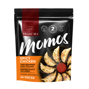 spicy chicken momos family pack